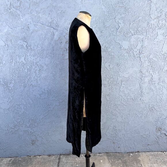 Vintage 1970s Mod Velvet Vest Long Tunic Size S/M - Picture 10 of 10